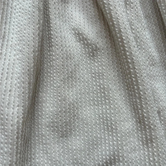 Caution to the Wind Small Ivory Textured V Neck Maxi Neutral Minimalist Dress - Picture 2 of 3